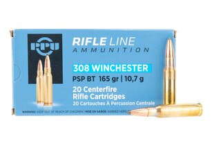 PPU 308 Winchester 165gr Soft Point Boat Tail Ammo - Box of 20